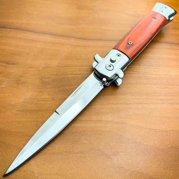 Navaja automática PUSHBUTTON STILETTO - Stiletto Knife.mx