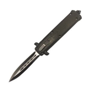 Cuchillo stiletto de doble acción de 4,15 PULGADAS-Negro