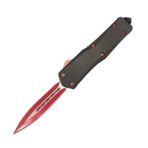Cuchillo OTF Feather Blade de 5,5 pulgadas, rojo