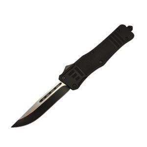 Cuchillo OTF Delta de 4 pulgadas - Borde recto negro