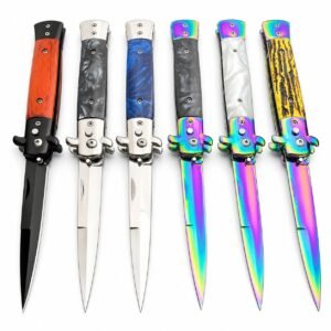 Navaja clásica italiana Stiletto Switchblade - Automática