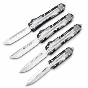 Cuchillo OTF de carcasa blanca UT transparente Microtech