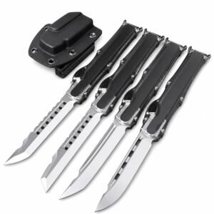 Cuchillo OTF con mango transparente Microtech Halo de sexta generación