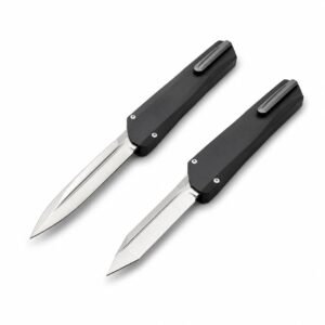 Cuchillo OTF con mango liso y código oculto de Microtech