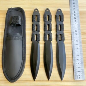 Juego de cuchillos arrojadizos de entrenamiento YF090 – 3 piezas, Negro