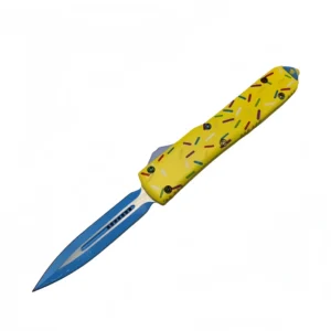 Cuchillo OTF de guerrero de postre serie amarilla UTX70 de 5,5"