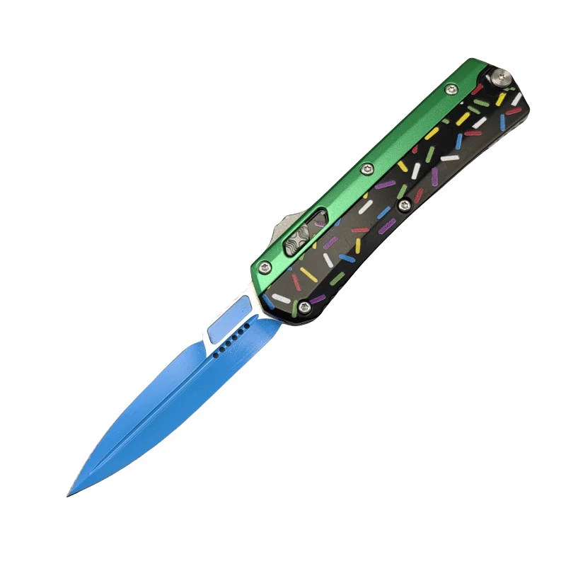 微信图片_20250428153101.webp Cuchillo OTF Donut Fighter Switchblade - Verde y Negro